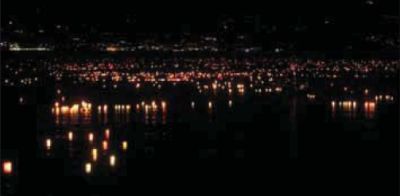 Sagra di San Rocco: i lumini sul lago